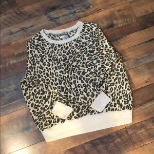 Amuse society leopard sweat shirt
